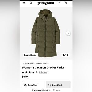 Patagonia Jackson Glacier Parka | Fatigue Green | S